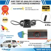 Piramit Balıkgözü AHD 720P ve Analog Çevrilebilir 170 Derece Geniş Açılı Geri Görüş Kamerası - 3