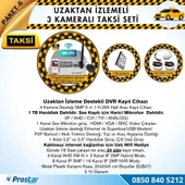 Taksi Kamera Seti 6 Uzaktan Izlemeli 3 Kameralı Wifi 1 Tb Harddisk Dahil - 2