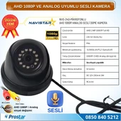 Mikrofonlu AHD 1080P ve Analog Pal Çevrilebilir Plastik Mini Dome Araç Kamerası - 3