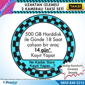 Taksi Kamera Seti 7 Uzaktan Izlemeli 2 Kameralı Wifi 4G 500 Gb Harddisk Dahil - 4
