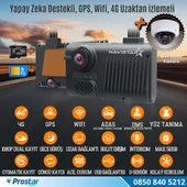 Servis Mevzuatına Uygun 3 Kameralı Monitör Çıkışlı 4G GPS WIFI Acil Durum butonu dahil Pratik Montaj Kamera Seti - 3
