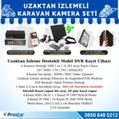 Uzaktan İzlemeli Karavan Kamera Seti 4 Kameralı 500 Gb Harddisk Dahil Kayıtlı 9 Inç Hdmi Ekranlı - 2