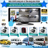 Servisler Için 5 Kameralı 10.36" Dokunmatik Kayıtlı Ekranlı 256 Gb Sd Kart Destekli Araç Kamera Seti - 1
