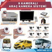 8 Kameralı Kayıtlı 1 Tb Hdd 9  Inç Ekranlı Uzaktan İzlemeli Tak Kullan Set - 1