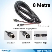 8 Metre 4 pin aviation trigger tetik destekli Spiral uzatma Kablosu - 2