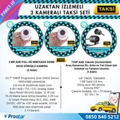 Taksi Kamera Seti 10 Uzaktan Izlemeli 3 Kameralı Wifi 4G 1 Tb Harddisk Dahil - 3