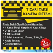 Ticari Taksiler Için 1 Tb Kayıtlı Kamera Sistemi Seti - 3