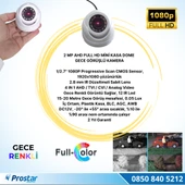 Araçlar Için Mini Plastik Dome 2 Mp Full Hd Gece Renkli Görüşlü Kamera Geniş Açılı - 2