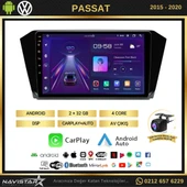 Passat B8 10 Inç 2+64GB Kablosuz Carplay Android 13 Navigasyon Multimedya Sistemi thumbnail 2