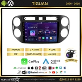 Volkswagen Tiguan 2+64GB Android 13 Kablosuz Carplay 2006-2016 Navigasyon Multimedya Sistemi thumbnail 2