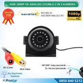 Metal Kasa AHD 1080P ve Analog Pal Çevirilebilir Gece Görüşlü Yan, Ön ve Arka Uyumlu Full HD Kamera - 3