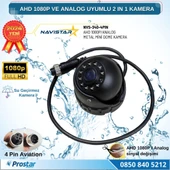 AHD 1080P ve Analog CVBS Pal Dönüştürülebilir Gece Görüşlü 4 Pin Mini Metal Dome Araç Kamerası - 3