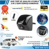Piramit Balıkgözü AHD 720P ve Analog Çevrilebilir 170 Derece Geniş Açılı Geri Görüş Kamerası - 1