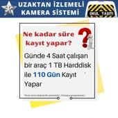 Okul Servis Kamera Sistemi Seti Uzaktan Izlemeli 4 Kameralı 7" Hdmi Monitör 1 Tb Harddisk Dahil - 4
