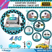 Taksi Kamera Seti 10 Uzaktan Izlemeli 3 Kameralı Wifi 4G 1 Tb Harddisk Dahil - 1
