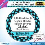 Taksi Kamera Seti 8 Uzaktan Izlemeli 2 Kameralı Wifi 4G 1 Tb Harddisk Dahil - 4