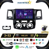 Toyota Hilux 2008-2014 Model 2+64GB Android 13 Kablosuz Carplay Navigasyon Multimedya Sistemi thumbnail 1