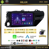 Toyota Hilux 2015-2020 Model 2+64GB Android 13 Kablosuz Carplay Navigasyon Multimedya Sistemi thumbnail 2