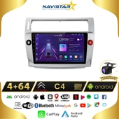 Citroen C4  2004-2011 Model 4GB + 64GB Android 13 Kablosuz Carplay Navigasyon Multimedya Sistemi - 1