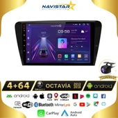 Skoda Octavia 2013-2018 Model 4GB + 64GB Android 13 Kablosuz Carplay Navigasyon Multimedya Sistemi - 1