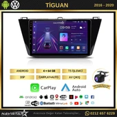 Vw Tiguan 4GB + 64GB Kablosuz Carplay 2016-2020 Android 13 Navigasyon Multimedya Sistemi - 2