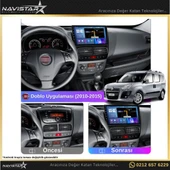 Fiat Doblo 2010-2015 Model 2GB + 64GB Android 13 Kablosuz Carplay Navigasyon Multimedya Sistemi thumbnail 3