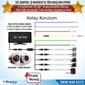 5 Kameralı 10.36" Dokunmatik Kayıtlı Ekranlı 256 Gb Sd Kart Destekli Araç Kamera Seti - 4