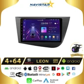 Seat Leon 4GB + 64GB 2005-2012 Model Android 13 Kablosuz Carplay Navigasyon Multimedya Sistemi - 1