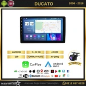 Fiat Ducato 2006-2016 Model 2GB + 64GB Android 13 Kablosuz Carplay Navigasyon Multimedya Sistemi - 2