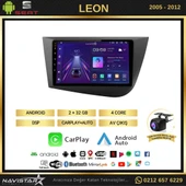 Seat Leon 2005-2012 Model 2GB + 64GB Android 13 Kablosuz Carplay Navigasyon Multimedya Sistemi - 2