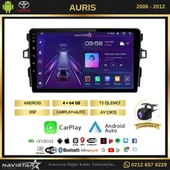 Toyota Auris 2006-2012 Model 4GB + 64GB Android 13 Kablosuz Carplay Navigasyon Multimedya Sistemi thumbnail 2