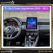 Renault Clio 5 Tesla 2020-2021 Model 2GB + 32GB Kablosuz Carplay Navigasyon Multimedya Sistemi - 3