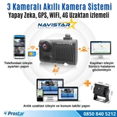 3 Kameralı 4G Uzaktan izlemeli GPS Wifi Yapay Zekalı Akıllı Dashcam Kamyon Tır Kamera Sistemi - 3