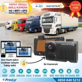 4G Uzaktan izlemeli 2 Kameralı Wifi GPS Yapay Zeka destekli Akıllı Dashcam Kamyon Tır Kamera Sistemi - 1