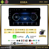 Fiat Egea 2+64GB Kablosuz Carplay 2015-2022 Android 13 Navigasyon Multimedya Sistemi thumbnail 2