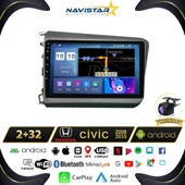 Honda Civic  2008-2015 Model 2GB + 64GB Android 13 Kablosuz Carplay Navigasyon Multimedya Sistemi - 1