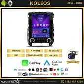 Renault Koleos Tesla 4GB + 64GB 2017-2020 Model Android 13 Qled Kablosuz Carplay Navigasyon Multimedya Sistemi - 2