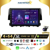 Honda Civic Kablosuz Carplay 4GB + 64GB Android 13 2015-2020 Navigasyon Multimedya Sistemi thumbnail 1