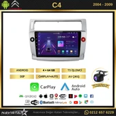 Citroen C4 2004-2009 Model 4GB + 64GB Android 13 Kablosuz Carplay Navigasyon Multimedya Sistemi - 2
