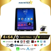 Renault Clio 5 Tesla 4GB + 64GB 2020-2021 Model Kablosuz Carplay Navigasyon Qled Multimedya Sistemi - 1