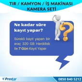 Tır Kamyon İş Makinası Için Uzaktan İzlemeli 4 Kameralı 320 Gb Harddisk Kamera Seti - 4