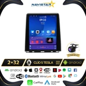Renault Clio 5 Tesla 2020-2021 Model 2GB + 32GB Kablosuz Carplay Navigasyon Multimedya Sistemi - 1