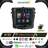 Toyota Corolla Tesla 2007-2014 Model 2GB + 32GB Kablosuz Carplay Navigasyon Multimedya Sistemi - 1