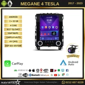 Renault Megane 4 Tesla 2017-2023 Model 2+32GB Android  Kablosuz Carplay Navigasyon Multimedya Sistemi - 2