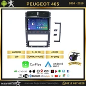 Peugeot 405  2010-2019 Model 2GB + 64GB Android 13 Kablosuz Carplay Navigasyon Multimedya Sistemi - 2