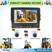 Forklift Kamera Sistemi Reach Truck 2 Kameralı 7 Inç Monitörlü Kayıtlı Kamera Seti - 1