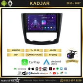 Renault Kadjar  2015-2017 Model 2GB + 64GB Android 13 Kablosuz Carplay Navigasyon Multimedya Sistemi - 2