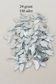 Oya Abiye Bileklik Kolye Pleksi Metalik Plastik Pul Gümüş Renk 24 gram 330 adet - BNC575 - 1