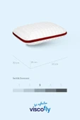 Viscofly Visco Collagen Ortopedik Yastık - 53 cm x 39 cm x 13 cm - Bordo thumbnail 7