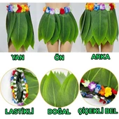 Tropikal Esintili Hawaii Yapraklı Parti Eteği Yetişkin Boy - 4